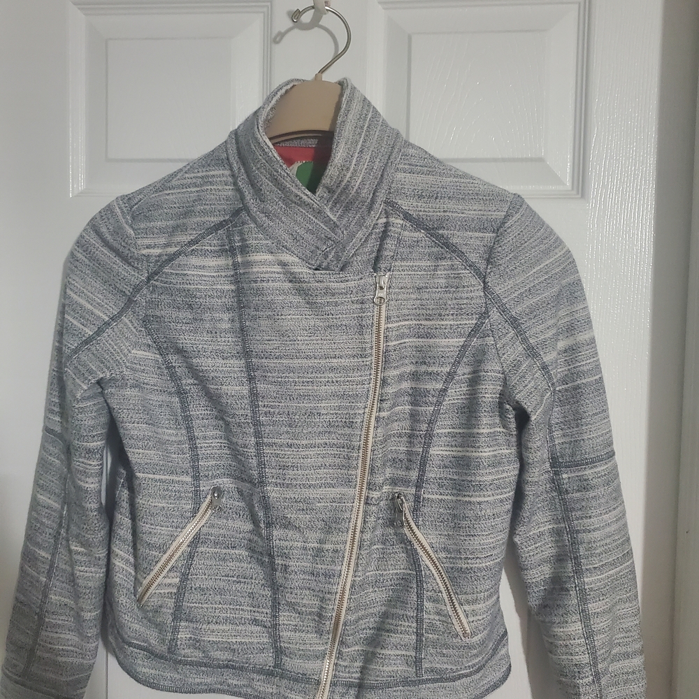 Anthropologie Gray Bomber Jacket